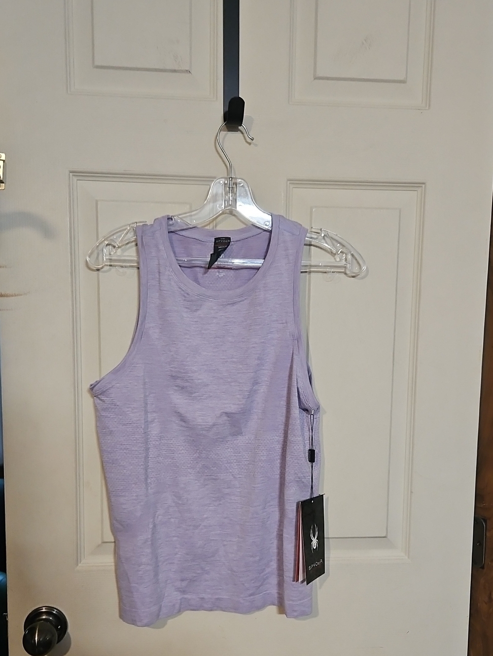SPYDER ACTIVE WOMENS LIGHT PURPLE HEATHER SEAMLESS TANK: NEW WITH TAGS: MEDIUM
